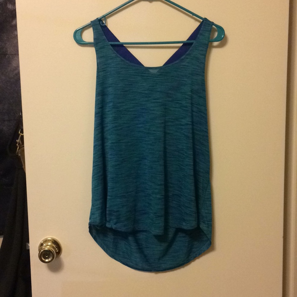 Blue workout top